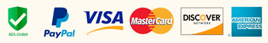 Secure payment — Visa MasterCard PayPal